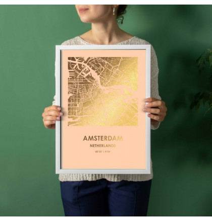 Постер "Амстердам / Amsterdam" фольгированный А3, фото 4, цена 450 грн